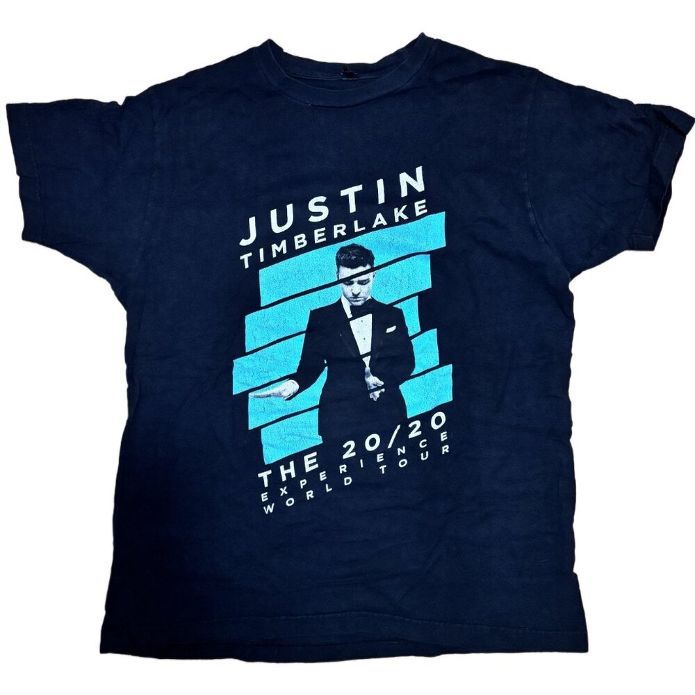 JUSTIN TIMBERLAKE - 2014 "20/20 EXPERIENCE WORLD TOUR" CONCERT SHIRT / SZ. M